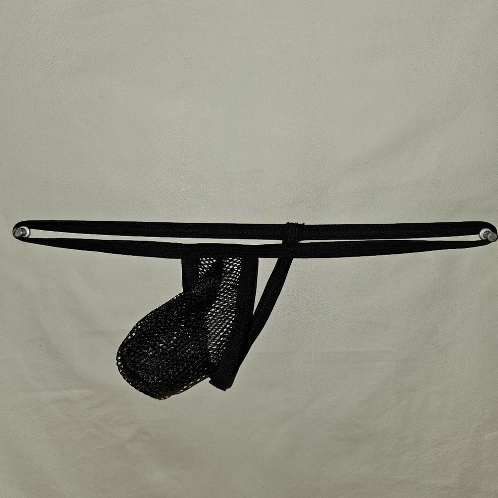 Arroyman Black Athletic Mesh RIB Thong -Medium